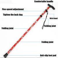 Bastones telescópicos plegables para caminar, bastones para correr, senderismo, Trekking, ancianos, novedad - details 0
