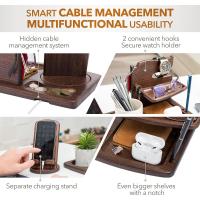 día del padre,Regalo para Hombres Giratorio Soporte de Carga de Madera para teléfonos móviles Carteras Seres Queridos ya Sea por su Aniversariodía Festivo o Solo como un Presente (Negro) - details 4