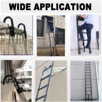 Escalera telescópica de 6,2 m con 2 ganchos, 15 peldaños, de aluminio, portátil, antideslizante, multiusos, capacidad de carga de 150 kg, EN131 - details 15