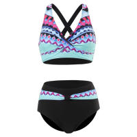 Bikini de cintura alta para mujer, con traje de baño Sexy Push-Up, conjunto de Bikini, ropa de baño para playa XXL 2023 - details 9