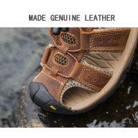 Sandalias De Cuero Genuino Para Hombre Zapatos De Verano Resistentes Al Agua Para Exterior Sandalias De Cuero Para Hombre - details 2