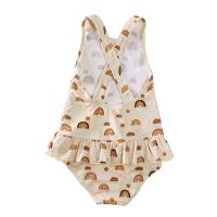 Chic Traje de Baño de Una Pieza Floral sin Espalda para Niñas Bikini de Bebé a Prueba de Sol con Sombrero Perfecto para Vacaciones en la Playa - details 9