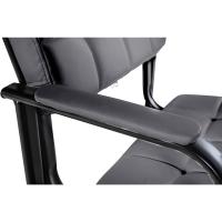 B Tapizada En Cuero Sintético I Silla De Espera con Reposabrazos I Silla Confidente con Base De Metal I Color:, Color:Negro - details 18