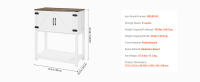 SucceBuy Farmhouse Coffee Bar Gabinete, 31.5 x 13.8 x 34.6 pulgadas, con almacenamiento de tres niveles y puertas magnéticas, para sala de estar - details 6