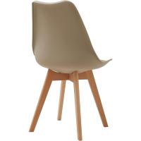 4 Sillas Comedor Mornas con Asiento Tapizado y Patas Mara Haya Iales para Comedor, Cocina, Sala Estar, Dormitorio (Marrón) - details 4