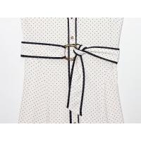 BUNO Vestido de moda para mujer con lunares y cinturón estilo camisa MIDI temperamento verano novedad - details 6