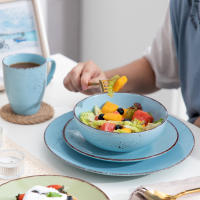 Platos de Cerámica Mezcla de Colores Vancasso Navia 16 Piezas Juego de Tazas Platos de Postre y Sopa Redondos para 4 Personas Producto Ecológico Ideal para Fiesta y Uso Diario - details 5