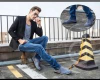 Zapatos de piel de estilo británico de otoño e invierno, botas casuales sin cordones, talla grande 46, botas para hombre - details 1