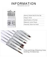 Kit de Brochas para Diseño de Uñas KADS 8Pcs Herramientas de Manicura DIY Para Esmalte de Gel UV y Pincel de Pintura Ideal para Dibujar Rayas y Puntos - details 1
