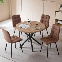 EGOONM Juego de 4 sillas de comedor vintage, sillas de comedor de terciopelo holandés, patas de hierro simples, adecuadas para cocina y sala de estar - details 8