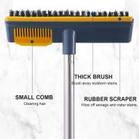 Cepillo De Limpieza Multifuncional 2 En 1 Para El Hogar Con Mango Ajustable Cepillo Para Piso Y Baño Herramienta Ecológica Para Limpieza De Azulejos - details 7