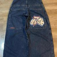Vaqueros sueltos, estampados vintage para hombre, ropa de calle hip hop gótica, pantalones informales Harajuku para hombre - details 0