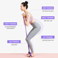 Cuerda de tensión de entrenamiento de Yoga de 6 tubos, banda elástica de resistencia, recortadora de abdomen, multifunción - details 6
