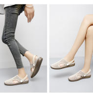 Novedad de verano, sandalias de malla para exteriores con parte inferior plana, antideslizantes, huecas, boca poco profunda, corte bajo, suela suave, transpirables y - details 15