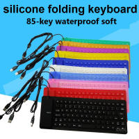 Teclado plegable de silicona de 85 teclas para PC, Notebook, tableta, portátil, Flexible, con cable, Mini USB, resistente al agua - details 1