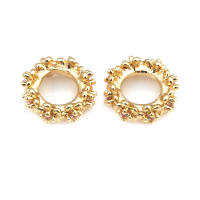 Cuentas espaciadoras de latón con flores de 6MM 8MM 10MM color oro de 18K, cuentas de gran tamaño para pulseras, cuentas de alta calidad para la fabricación de joyería DIY y collares. - details 6