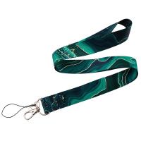 Soporte de anillo, soporte de etiqueta de nombre, soporte de tarjeta de identificación, cintas, cinta para colgar teléfono, cordón para teléfono, correas para el cuello, cordón con impresión de mármol - details 3
