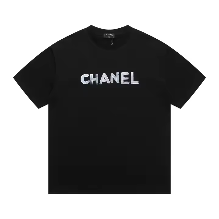 Camisetas de Verano Básicas de Moda para Hombres Algodón Puro, Cuello Redondo, Mangas Cortas, Nuevas Camisetas de Pareja con Estampados de Logotipo - 1