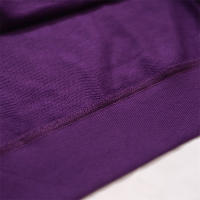 Sudadera en blanco para hombre, color morado veneciano, con inserción en V, 100% algodón, liso - details 13