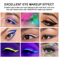 HANDAIYAN Juego de delineador de ojos líquido mate de 12 colores, delineador de ojos colorido intenso metálico resistente al agua, larga duración, punta ultrafina a prueba de manchas - details 14