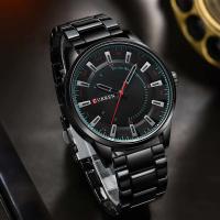 Reloj de Cuarzo CURREN 8406 Diseño Sencillo de Acero Inoxidable Negro Automático Correa de Cuero - details 12