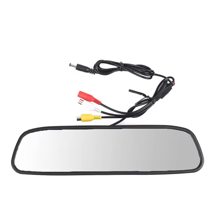 Cámara de salpicadero DVR para coche, Monitor de espejo retrovisor de 4,3 pulgadas, admite grabadora de vídeo bidireccional, pantalla LCD - 1