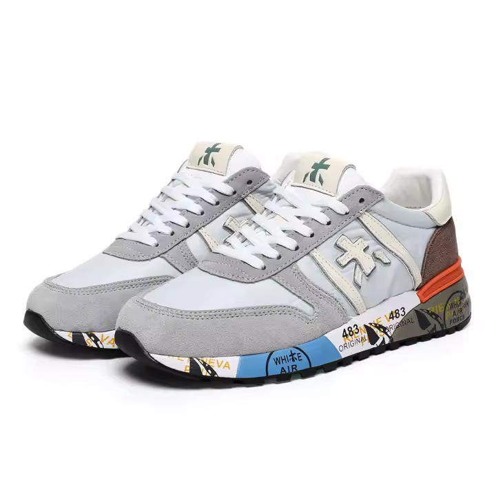 Moda nuevos zapatos masculinos con zapatillas deportivas casuales de cuero retro transpirables de suela gruesa - 1