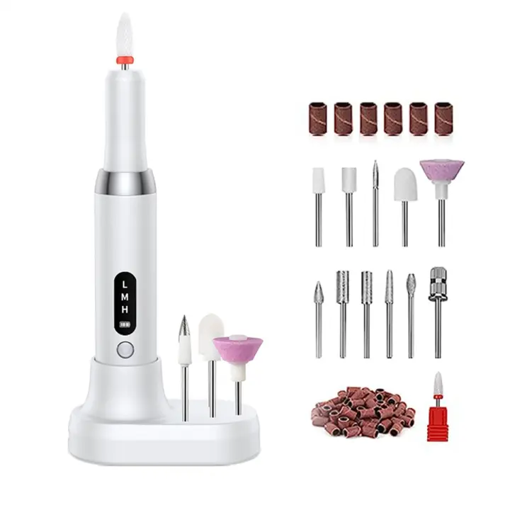Pulidor de uñas eléctrico, brocas profesionales, Lima de lijado de arte, máquina de manicura - 1