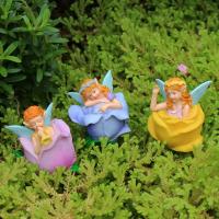 Juego de 3 Inserções de Hada Floral Artesanías de Resina, Inserções de Maceta y Bonsái, Decoración de Patio y Jardín - details 10