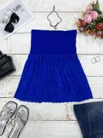 Top de Tubo de Encaje XXXL Vestido de Playa de Verano para Mujeres Estilo Desechado Casual con Hombros Descubiertos - details 11
