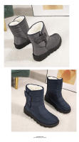 Botas de nieve de algodón para mujer, botas altas impermeables, antideslizantes, novedad de 2024 - details 12