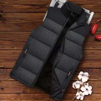 Chaqueta de invierno gruesa sin mangas con diseño de burbujas, chaleco corto de concha suave marrón para hombre de talla grande - details 3