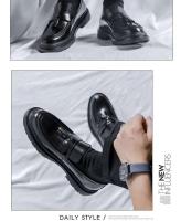 Zapatos de vestir de diseñador para hombre, zapatos casuales de cuero de fibra ultrafina: cabeza alta, fácil de usar, aumento de altura, nuevo estilo grande - details 11