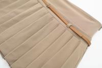 TRAFZA Falda Mini De Cuero Retro Para Mujer Verano 2024 Cintura Alta Empuñadura Chic Preppy Style Polyester Pleated Cierre De Cremallera Streetwear - details 4