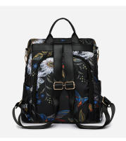 Mochila antirrobo vintage para mujer, bolso de hombro de viaje, mochila negra informal, flores, regalo para madre - details 24