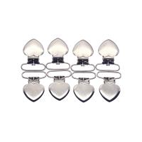 10 clips de chupete metálicos en forma de corazón, que contienen ropa protectora de dientes de plástico - details 0
