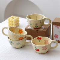 Taza de café de cerámica, taza de flores creativa para oficina y hogar, apta para lavajitas y microondas, 8,5 oz/250 ml - details 1