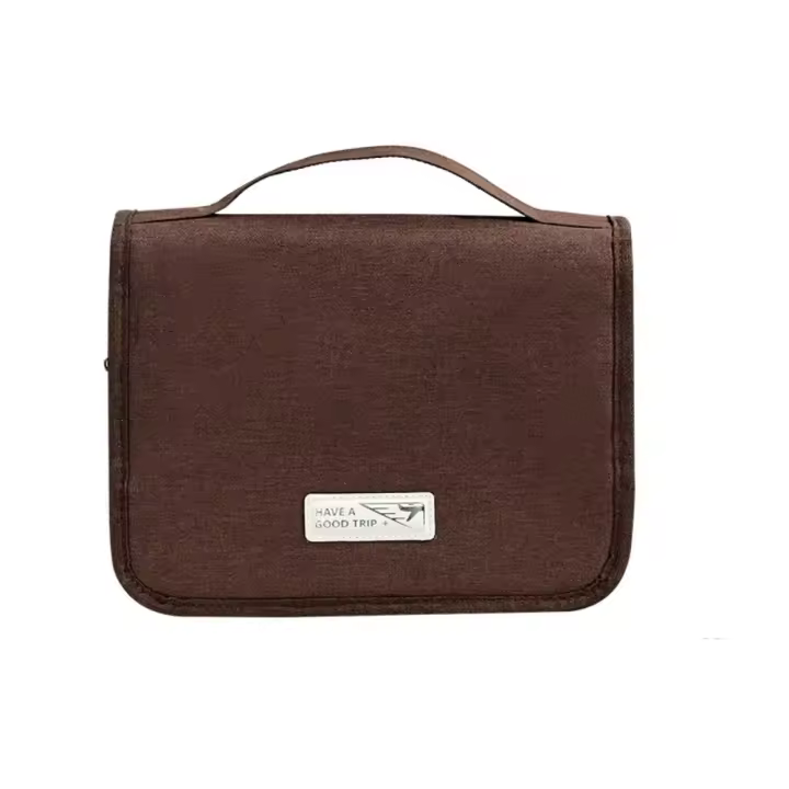 Bolsa de cosméticos colgante de gran capacidad con gancho, bolsa de lavado con gancho impermeable, almacenamiento de cuidado de la piel, bolsa de aseo de viaje multifuncional - 1