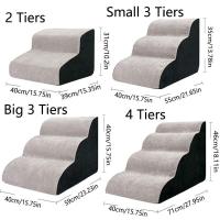 Non-Slip Foam Dog Ramps Friendly Machine Washable Slope Dog Steps Easy Install Detachable Pet Climbing Ladder Sofa - details 6