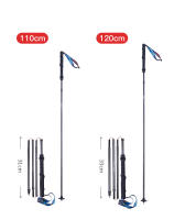 Palos de Senderismo Plegables Ligeros AONIJIE E4204 para Caminata y Montañismo con Cordoncillo de Fibra de Carbono Fijos y Seguros para Deportes de Exteriores - details 7