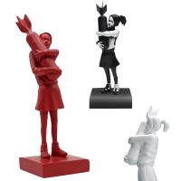 Escultura de resina inspirada en Banksy Bomb Girl - Pieza de decoración de estatua de arte moderno - details 1