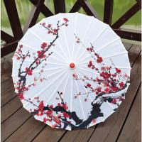 Paraguas de Bambú de Seda Hecho a Mano Arte Clásico de Baile Japonés Flor de Cercero para Bodas, Fiestas, Fotos - details 1