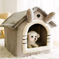 Casa De Perro Interior Cama Suave Para Mascotas Pequeñas Medianas Y Grandes Con Almohadilla Desmontable Tienda De Gato Material De Algodón 100% Máquina De Lavar - details 8
