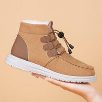 5 pares de zapatos de nieve de un pedal con banda elástica para estudiantes cálidos de tubo medio de algodón - details 6