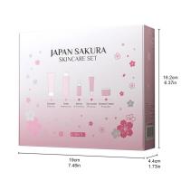 5/3 unids/set Sakura juegos de cuidado de la piel crema Facial suero tóner limpiador Facial protector solar crema para ojos caja de regalo producto de cuidado de la piel Facial - details 0