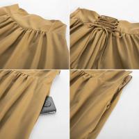 Maxifalda Vintage renacentista para mujer, falda elástica de cintura alta con bolsillos, falda larga informal a la moda, ropa de calle - details 5