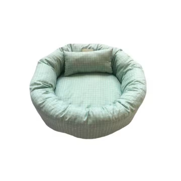 Camas redondas para perros y gatos, alfombrilla de tela suave Universal para todas las estaciones con almohada, cojines para dormir, sofá, accesorios para perros - 1