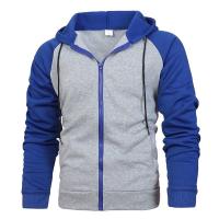 New Outerwear for Men in Autumn and Winter, Color Blocked Fashion with Raglan Sleeves, Hoodie for Men, Casual Sports Top - details 2
