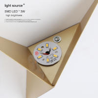 Lámpara de pared triangular LED moderna y minimalista para dormitorio, estudio, habitación de hotel, mesita de noche, lámpara frontal de espejo - details 12