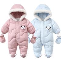 Pelele de invierno para bebé recién nacido, mono cálido con guantes de Panda para niño, ropa infantil de algodón y terciopelo, ropa con capucha para niña de 0 a 18M - details 5